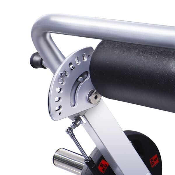 HIP THRUST MACHINE PRO COLORE NERO 25-50mm con  pedana in acciaio sezionato