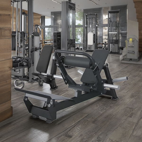 HIP THRUST MACHINE PRO COLORE NERO 25-50mm con  pedana in acciaio sezionato