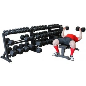 SET MANUBRI ESAGONALI GOMMATI 2,5-25KG