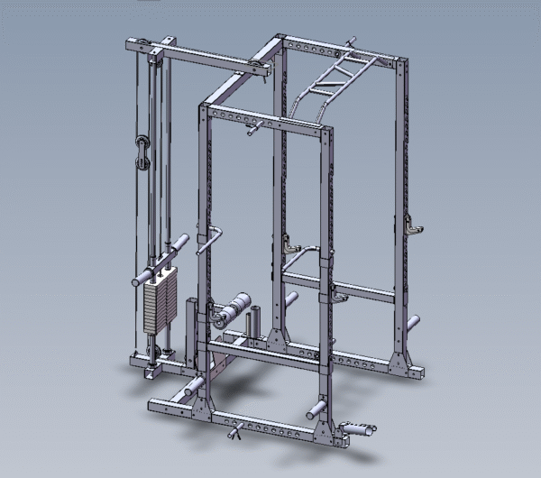 POWER RACK PRO PR-Z3 CON LAT MACHINE 25-50MM